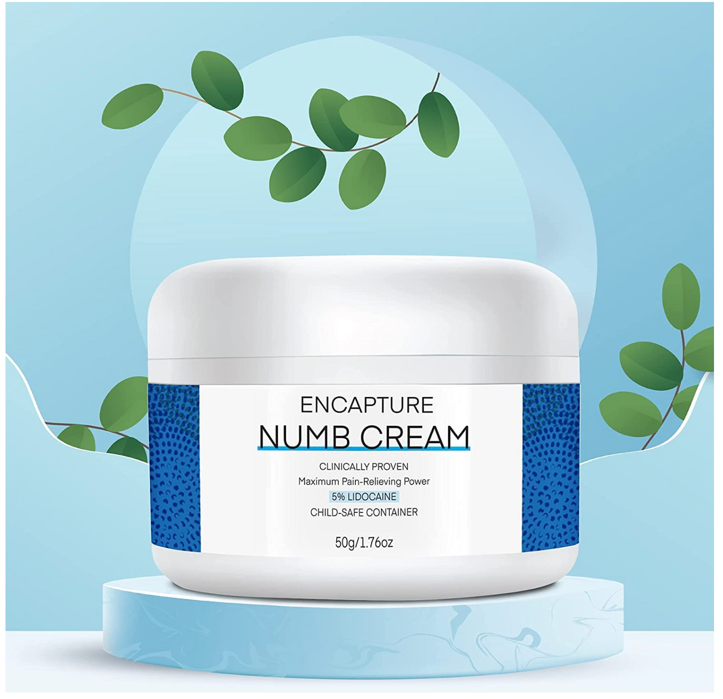 IRIYAND 5% Lidocaine, Tattoo Numbing Cream, Tattoo Aftercare Cream, Fast-Acting and Long-Lasting Anesthetics Cream, White, 1.76 Ounce (Pack of 1)